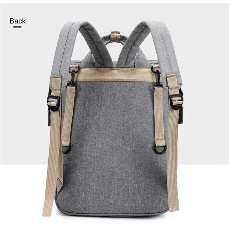 Diaper Bag Backpack with Fold-Out Changing Station, Large Capacity Baby Essentials Organizer with Bottle Pockets and Changing Mat for Parents