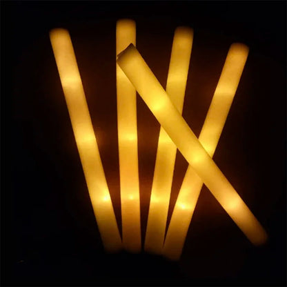 LED Foam Glow Sticks Bulk Party Favors with RGB, Single-Color and Personalized Options for Weddings, Birthdays, Concerts and Christmas