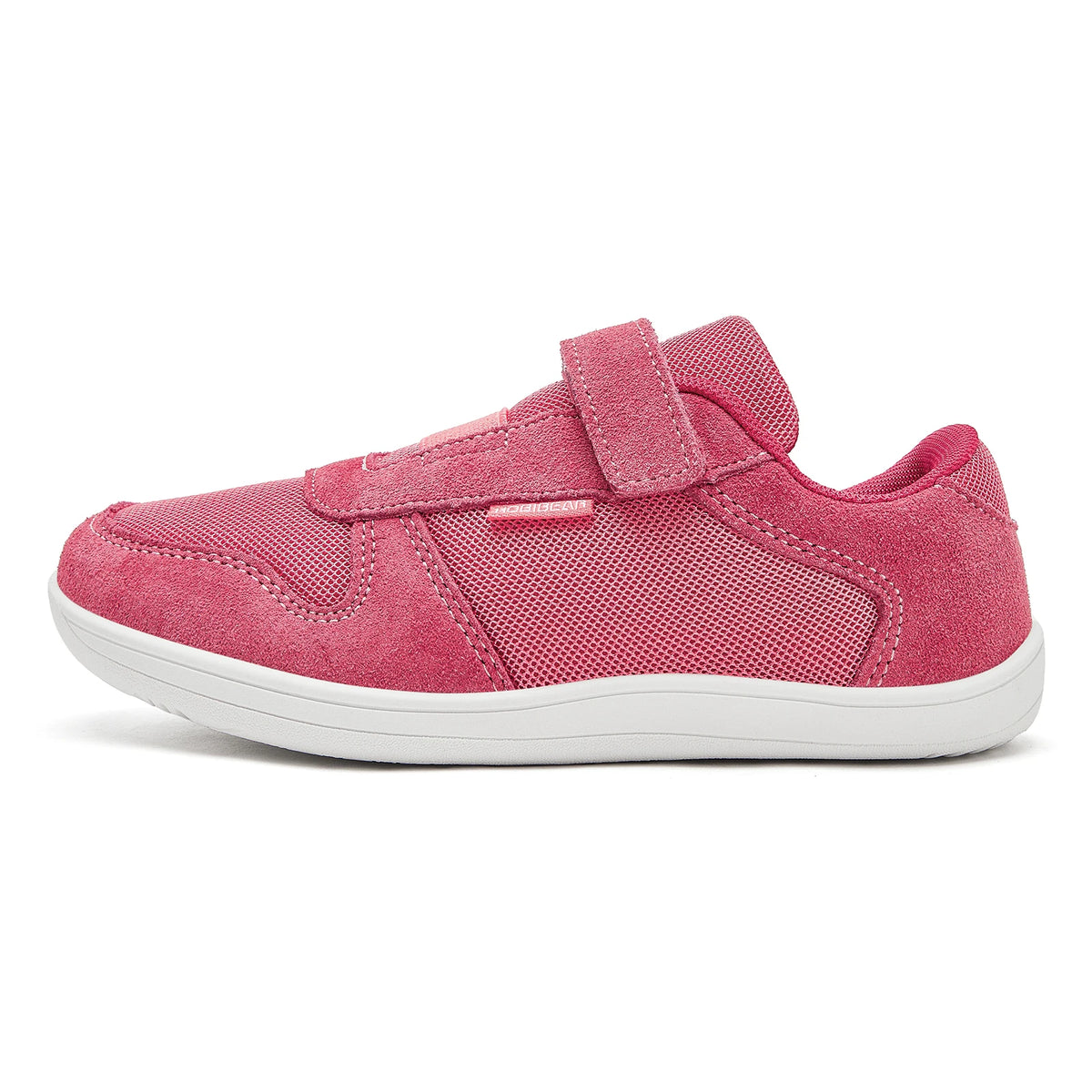 Kids Zero-Drop Barefoot Sneakers by HOBIBEAR with Wide Toe Box, Hook-and-Loop Strap, Mesh Upper and Artificial Leather Toe for Lightweight Everyday Wear