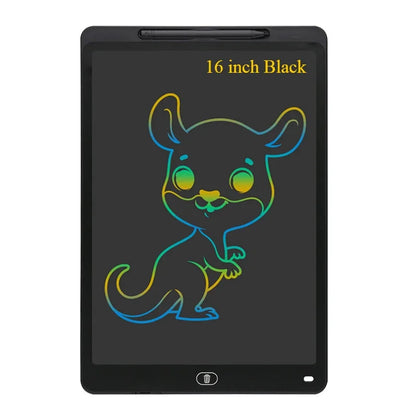 Large-Screen LCD Drawing Tablet for Kids, 16 or 20 Inch Reusable Color Writing Board with Stylus for Doodles, Letters and Math Practice