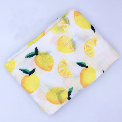 Printed Cotton Muslin Receiving Blanket for Babies with Space, Animal and Floral Designs, Approx. 120 x 120 cm Square Wrap with Smaller Mountain Option