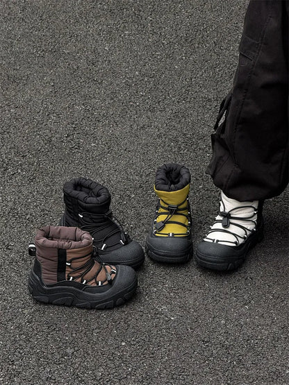 Kids Snow Boots with Toggle Laces, Warm Fur Lining and Rubber Soles for Boys and Girls, Winter Outdoor Shoes in EU Sizes 26-37