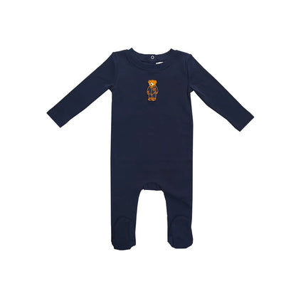 Kids Button Front Loungewear with Teddy Bear Motif, Long Sleeve Shirt and Pants Sets, Dress and Baby Romper Options in Blue, Pink and Red