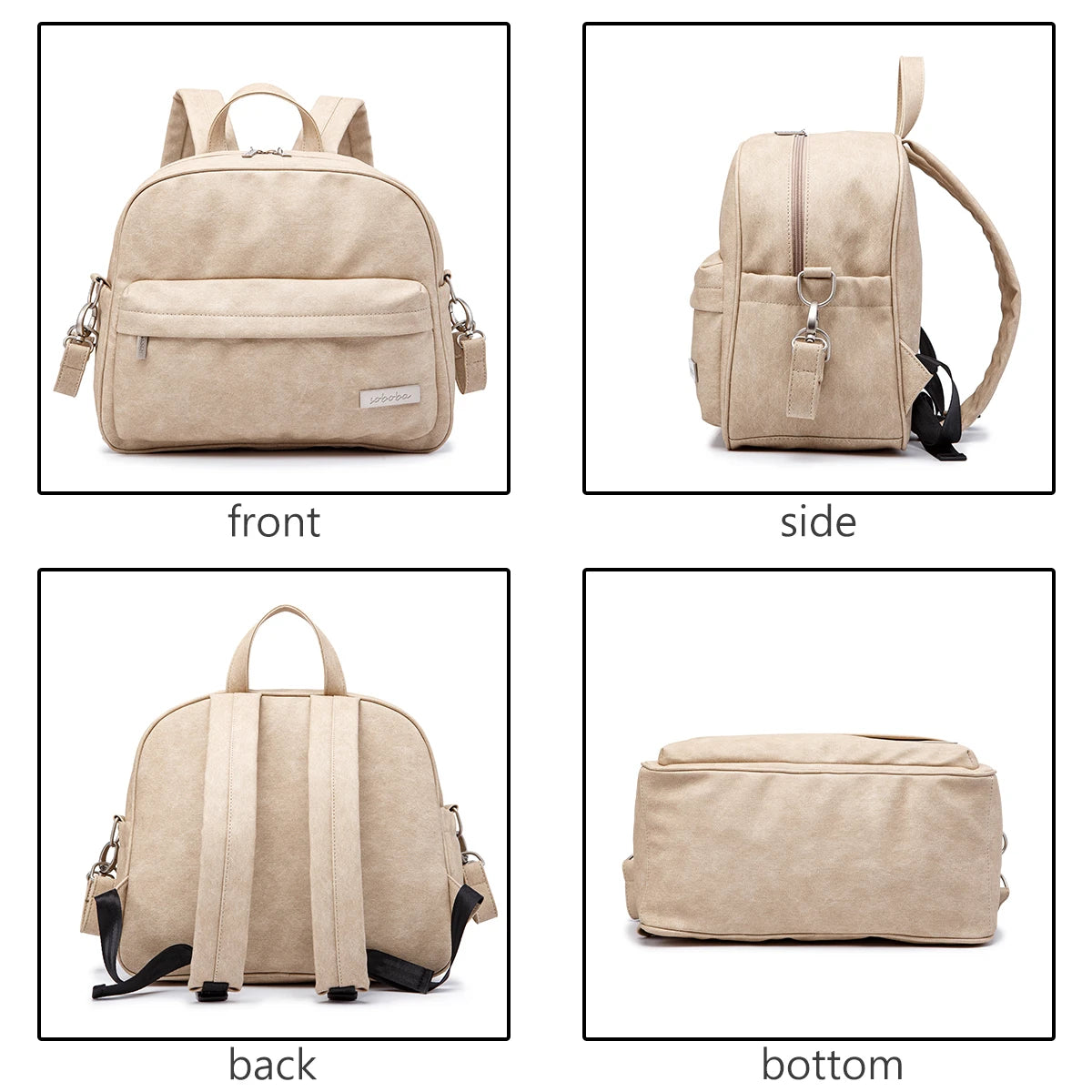 Diaper Backpack for Quick Outings, Lightweight Baby Changing Bag with Front Zip Pocket and Top Handle for Newborn Essentials