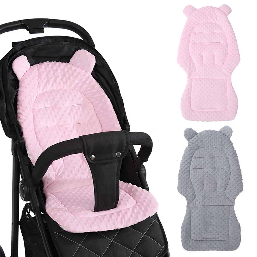 Stroller Seat Pad in Polyester-Cotton, Padded Baby Cushion with Double-Sided Options, 60 x 36 cm Liner for Compatible Strollers