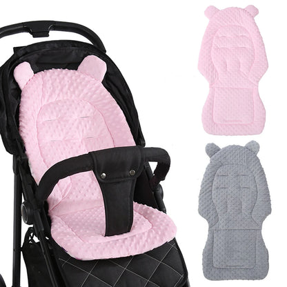 Stroller Seat Pad in Polyester-Cotton, Padded Baby Cushion with Double-Sided Options, 60 x 36 cm Liner for Compatible Strollers
