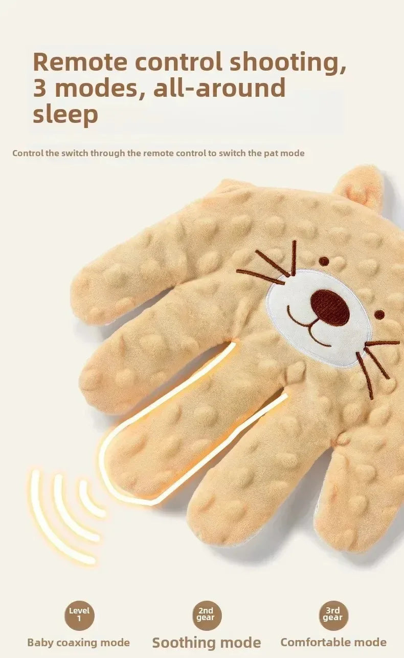 Hand-Shaped Remote Control Plush Toy with Animal Face, Rechargeable Inner Core, Adjustable Settings and Charging Cable for Adult-Operated Use