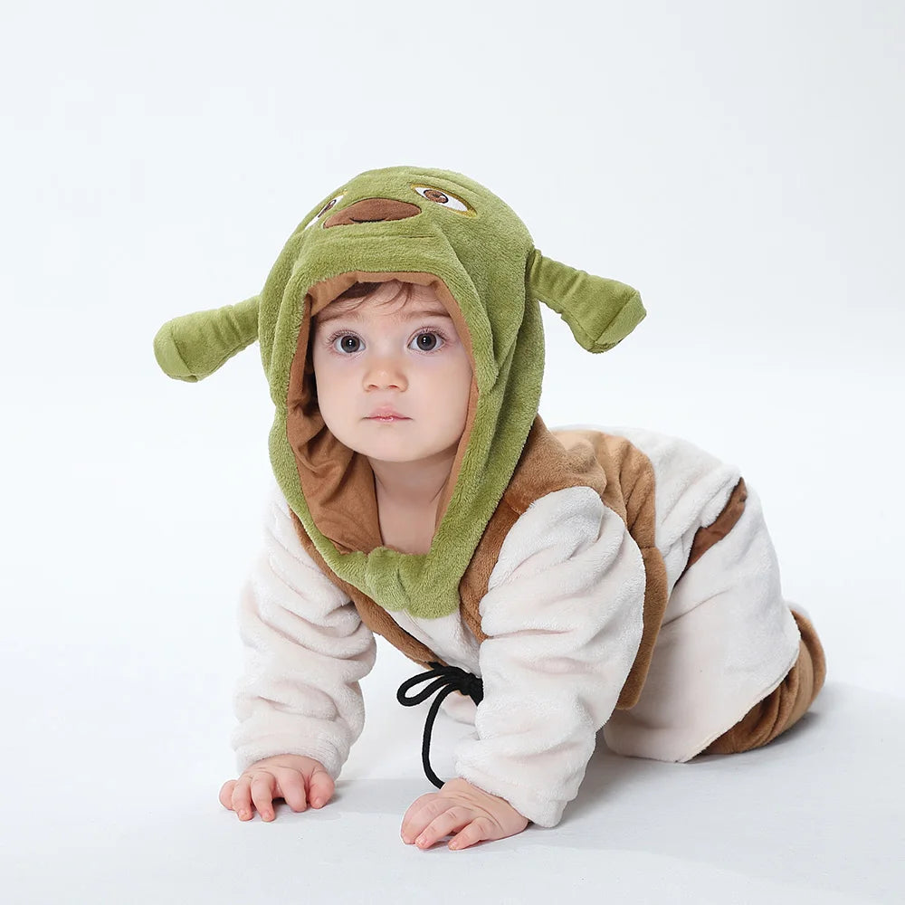 Baby Monster Costume Jumpsuit for Infants and Toddlers, Cute Kigurumi Onesie for Halloween Dress-Up, Cosplay and Family Photos, Sizes 3M–3T
