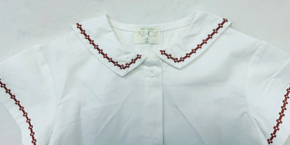 Matching Sibling Clothes with Classic Blue Trim, Shirts, Shorts, Overalls, Dresses and Cardigan Options for Baby Boys, Girls and Kids