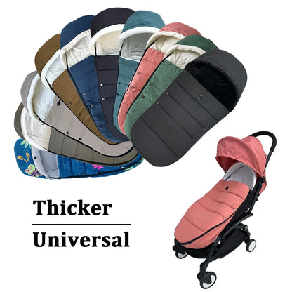 Fleece-Lined Stroller Footmuff for YOYO and Bugaboo, 90 x 45 cm Windproof Waterproof Cover with Storage Bag and Thickened Option