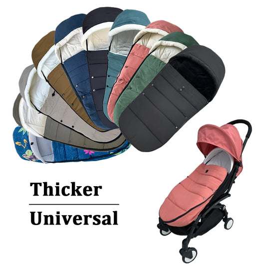 Fleece-Lined Stroller Footmuff for YOYO and Bugaboo, 90 x 45 cm Windproof Waterproof Cover with Storage Bag and Thickened Option