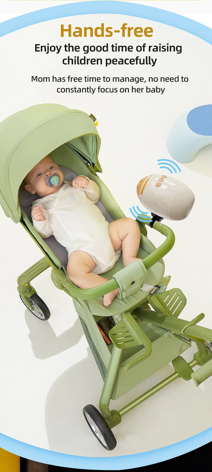 Automatic Pram Rocker for Babies with White Noise, Portable Stroller Rocking Accessory for Soothing Routines at Home and on Outings