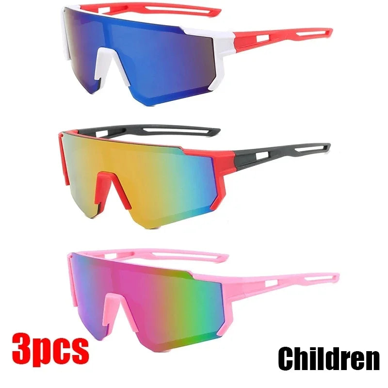 Children’s Shield Sunglasses with Colorful Mirrored-Look Lens and Sporty Wraparound Styling, Kids Fashion Shades for Summer Outings and Travel