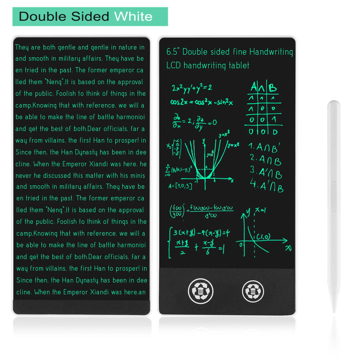 Pocket LCD Writing Pad, 6.5-Inch Full-Screen Fine-Line Tablet with Magnetic Stylus for Meeting Notes, Quick Sketches and Handwriting Practice