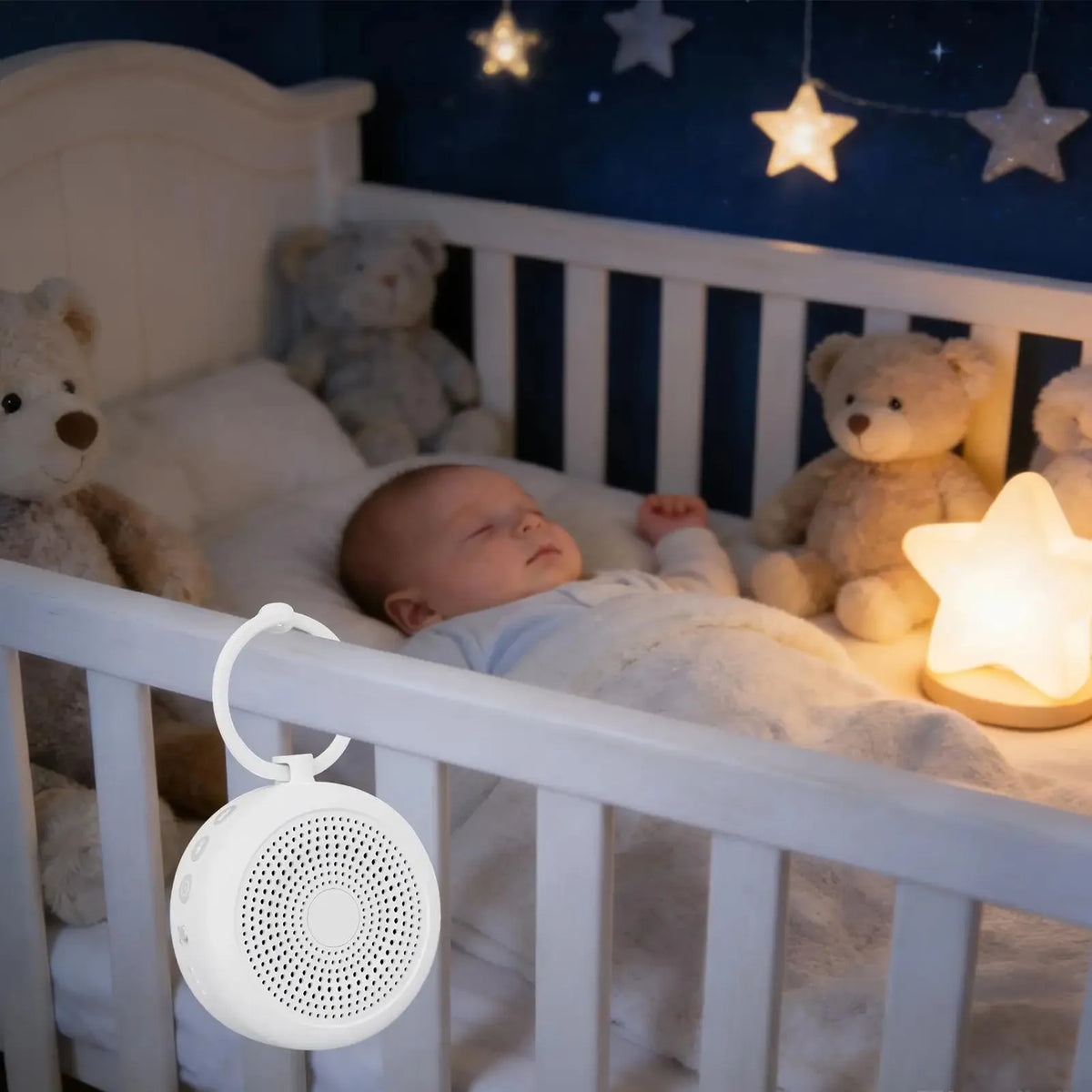 29-Sound Baby White Noise Machine with 3/6/9-Hour Timer, Compact Portable Sleep Soother for Nursery, Bedroom and Travel Relaxation