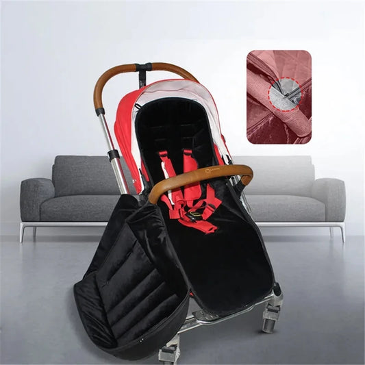 Baby Stroller Footmuff for Winter Walks | Fleece-Lined Pram Foot Cover with Windproof, Waterproof Listing for 0–24 Month Variant
