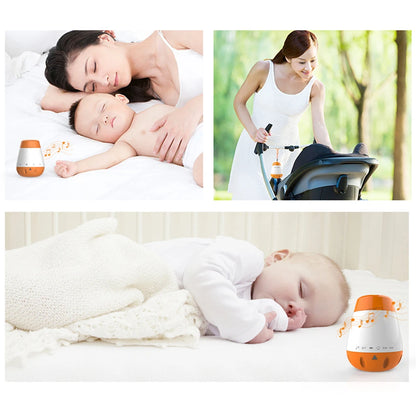Rechargeable Nursery Sound Machine, 6 Soothing Sounds with Cry Sensor, Rotary Volume Control and 30-Minute Standby for Baby Routines