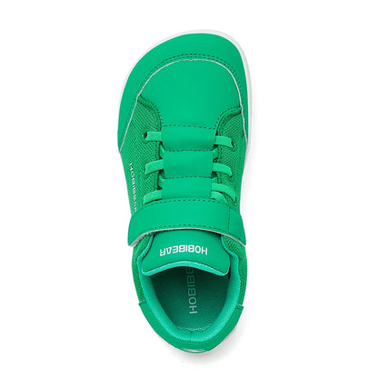 Kids Colorblock Barefoot Sneakers by HOBIBEAR with Breathable Mesh, Wide Toe Box, Zero-Drop Design and Easy Strap for Everyday Walking