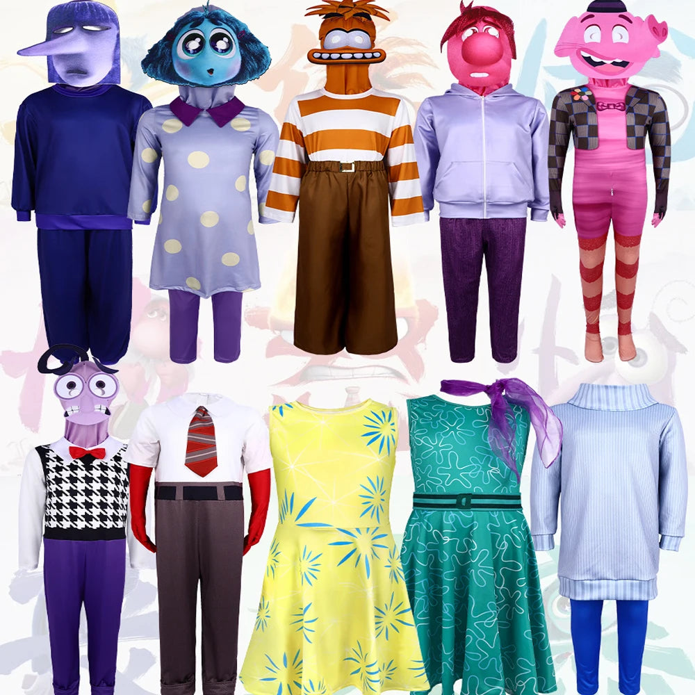 Inside Out Inspired Character Costume for Kids and Adults, Joy, Anger, Anxiety and More Options for Halloween, Cosplay and Stage Dress-Up