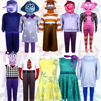 Inside Out Inspired Character Costume for Kids and Adults, Joy, Anger, Anxiety and More Options for Halloween, Cosplay and Stage Dress-Up