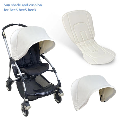 Stroller Sunshade Canopy and Seat Cushion Options for Bugaboo Bee Models, Replacement Fabric Accessories with Multiple Color Choices, Verify Exact Fit