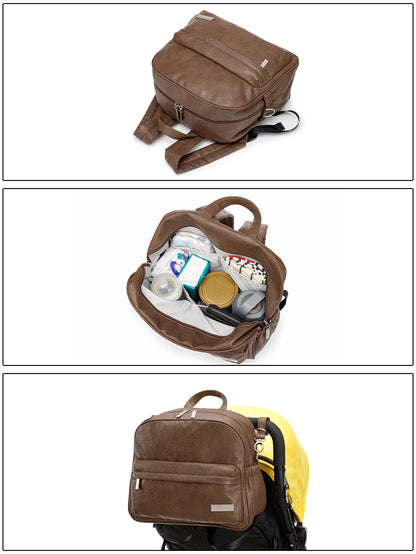 Diaper Backpack for Quick Outings, Lightweight Baby Changing Bag with Front Zip Pocket and Top Handle for Newborn Essentials