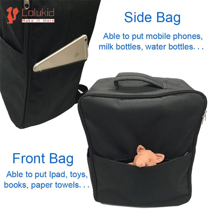 Stroller Carry Backpack for Cybex Libelle and GB Pockit+ All-City or All-Terrain, Black 600D Oxford Foldable Storage Bag with Shoulder Straps