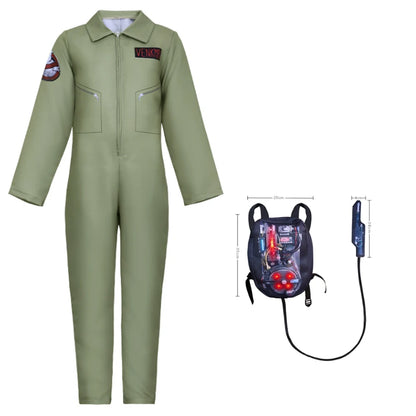 Kids Ghostbusters Inspired Costume with Clothing Style and Backpack Options for Halloween, Carnival, Movie-Themed Parties and Cosplay