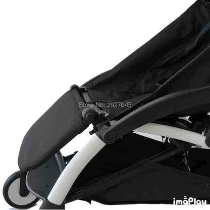 Stroller Armrest and Footrest Set by MomTan, 21 x 32 cm Footboard with PU Leather or EVA Bumper Bar for Compatible YOYO, YOYO2 and YOYO3 Frames