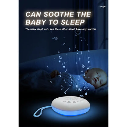 White Noise Machine with Adjustable Night Light, 20 Sounds and 22 Volume Levels, USB-C Rechargeable Timer Sound Device for Nursery and Travel