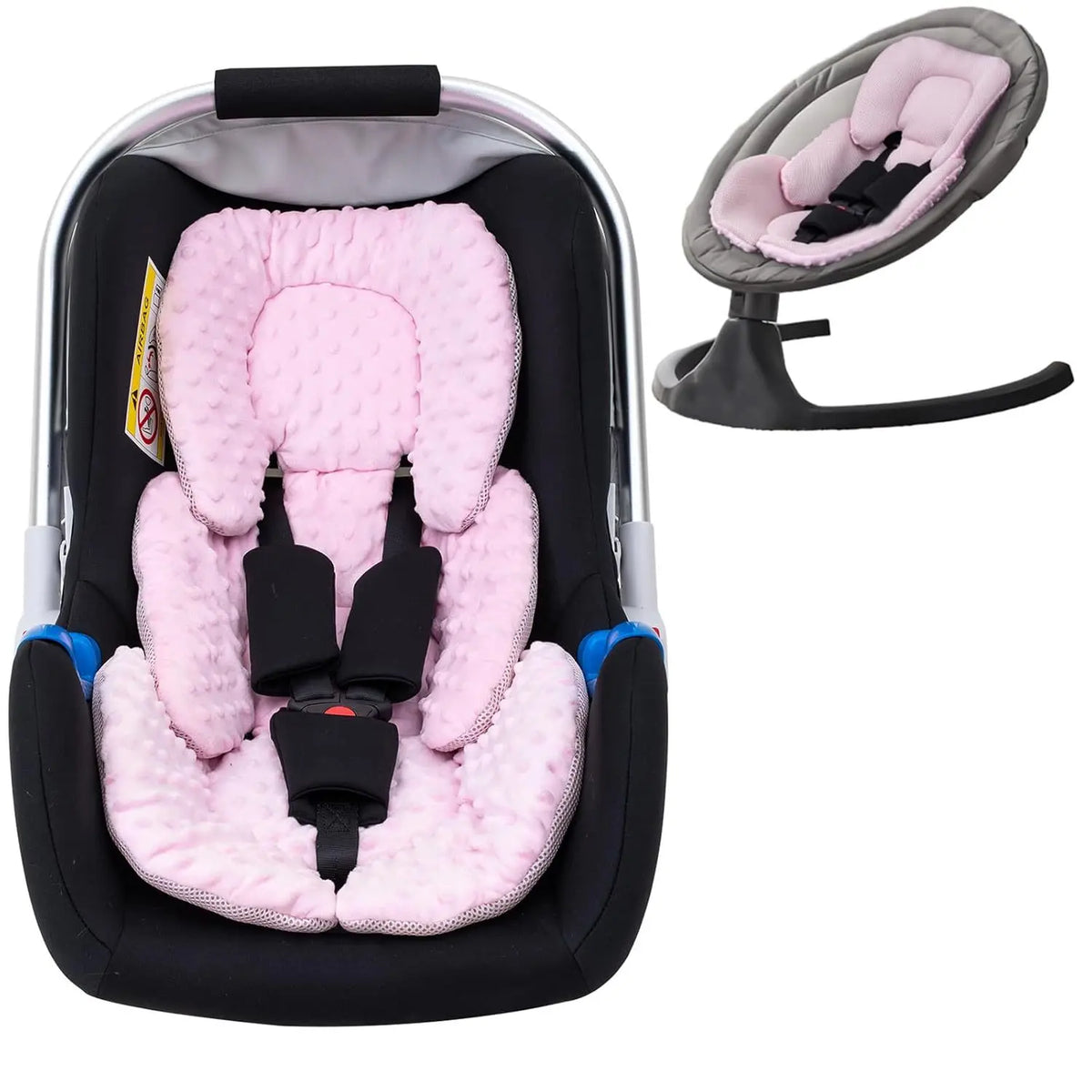 Stroller Seat Pad in Polyester-Cotton, Padded Baby Cushion with Double-Sided Options, 60 x 36 cm Liner for Compatible Strollers