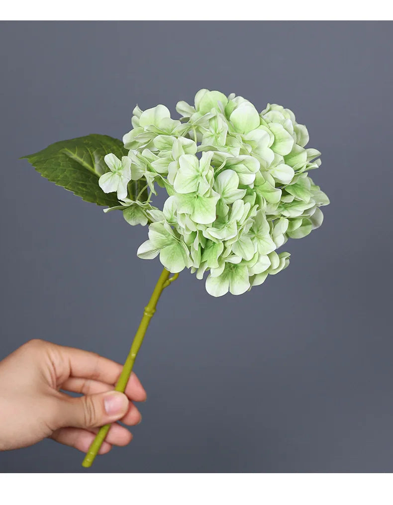 Real Touch Artificial Hydrangea Flowers, 10-Piece Latex Film Floral Set for Bridal Bouquets, Wedding Centerpieces and Home Decor