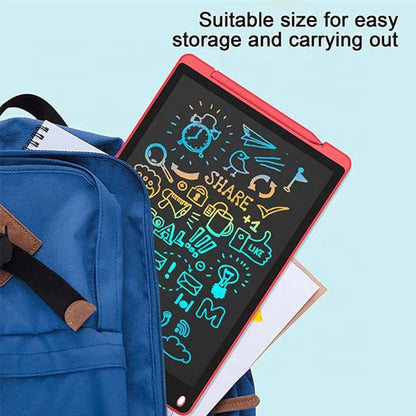 12-Inch LCD Handwriting Pad for Kids, Color Drawing Tablet and Portable Writing Board for Creative Doodles, Letter Practice and Learning Activities
