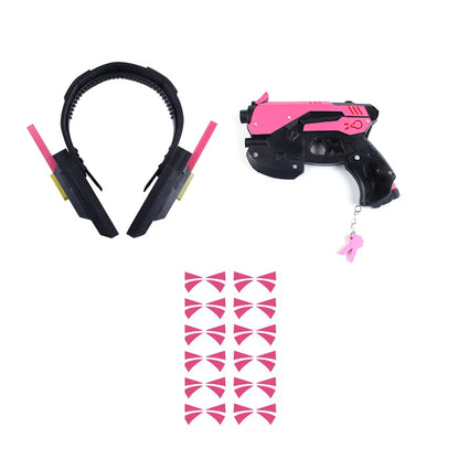 D.va Cosplay Costume and Accessory Options for Women, Blue Character Jumpsuit, Wig, Headset and Prop Selections for Halloween and Conventions