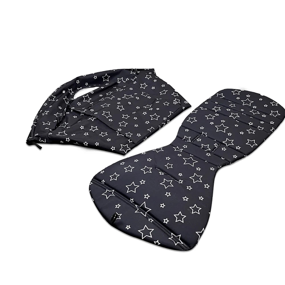 Stroller Canopy Cover and Padded Seat Set Compatible with Babyzen YOYO and YOYO2, 600D Replacement Fabric with Rear Zipper Pocket and Color Options