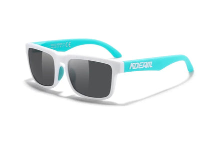 Kids Square Polarized Sunglasses by KDEAM, Lightweight TR90 Frames with Silicone Nose Pads for Boys and Girls Outdoor Play and Travel