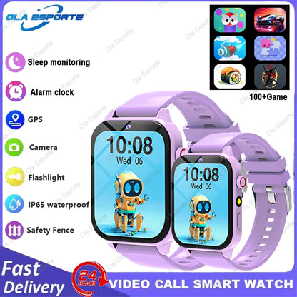 Kids Game Smartwatch HT30 with 18 Games, Camera, 1.83-Inch Screen, Step Counter, Alarm, Calculator and Flashlight in Four Color Choices
