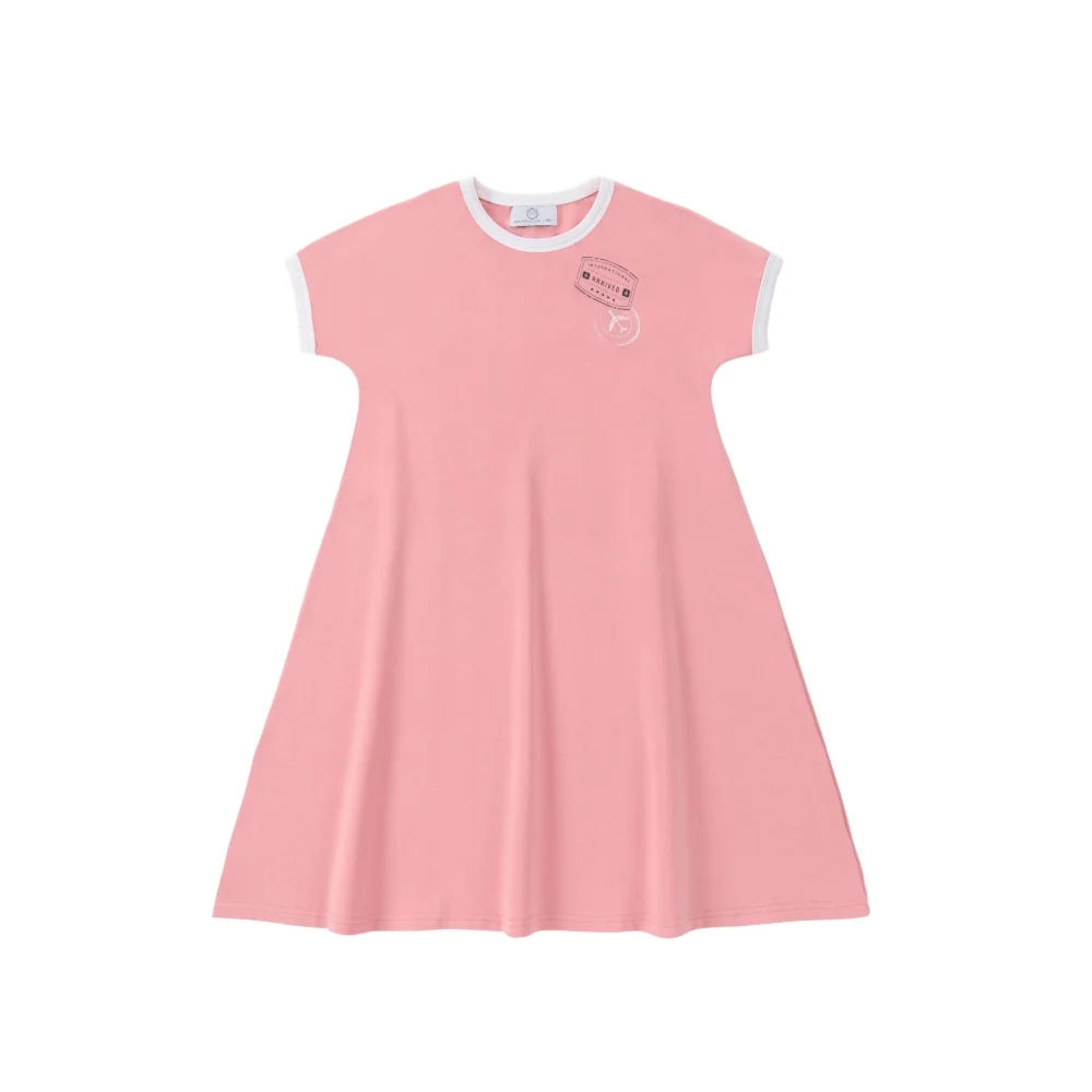 Kids Ringer Matching Outfits in Cotton Jersey with Stamp Graphics, Contrast Trim Dresses, Tees, Shorts and Baby Sets for Summer Photos