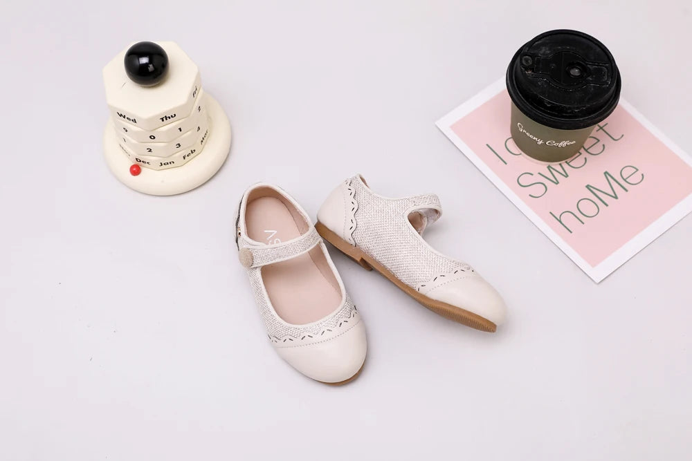 Children Dress Flats in Classic Loafer and T-Strap Styles, Beige Occasion Shoes for Boys and Girls, Weddings, Parties and Family Photos
