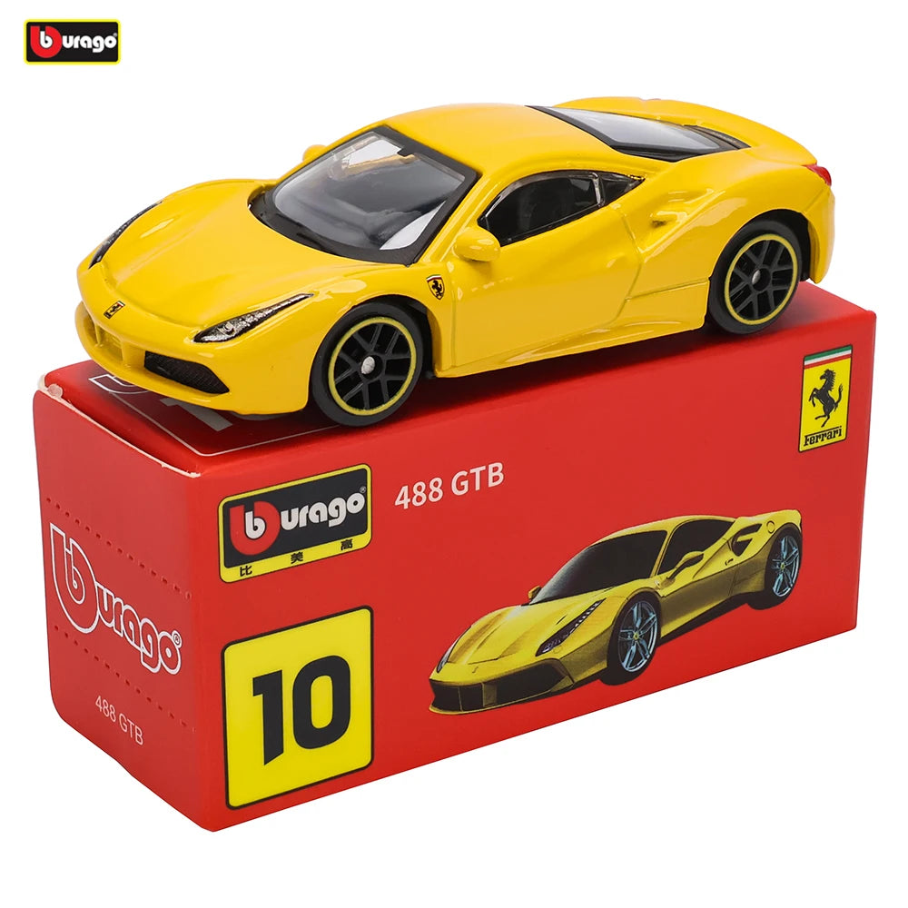 Bburago Ferrari Model Car, 1:64 Scale Diecast Metal Collectible with Daytona SP3, 488 GTB, F50 and More Sports Car Options for Display and Gifts