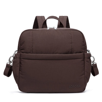 Diaper Backpack with Front Storage Pocket, Soboba Large Capacity Baby Changing Bag with Top Handles for Newborn Essentials and Everyday Parent Outings