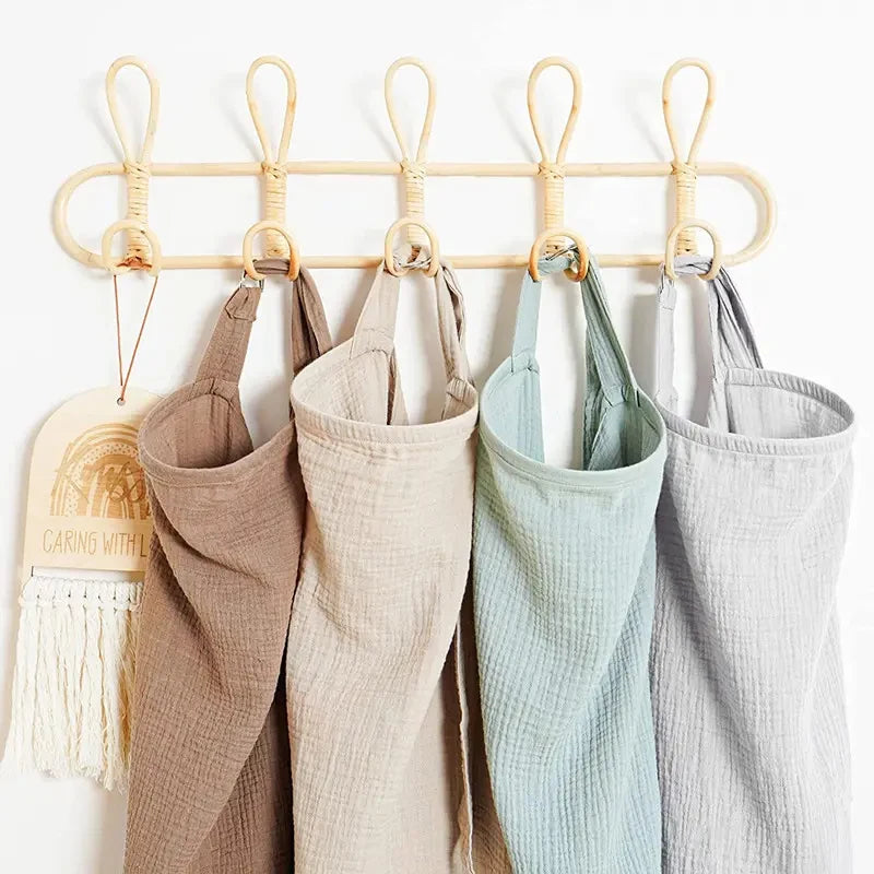 Cotton Muslin Breastfeeding Cover for Moms | Nursing Privacy Apron in Multiple Colors for Feeding Baby During Outings and Everyday Routines