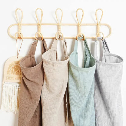 Cotton Muslin Breastfeeding Cover for Moms | Nursing Privacy Apron in Multiple Colors for Feeding Baby During Outings and Everyday Routines