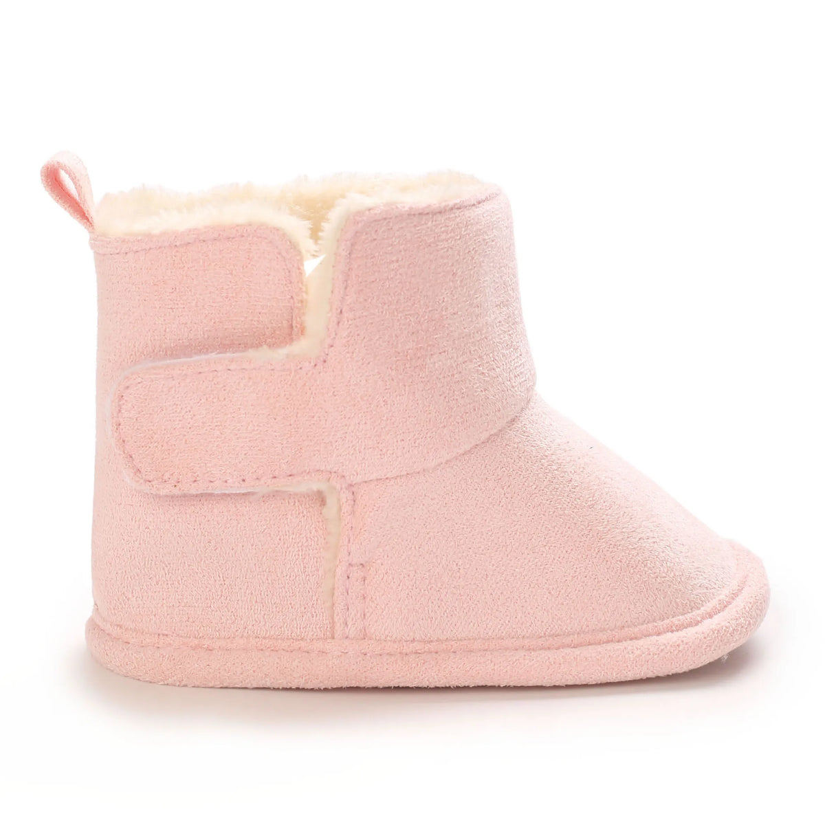 Soft Sole Baby Winter Boots with Plush Lining and Hook-and-Loop Closure, Brown Pink or Apricot Infant Shoes for Boys and Girls, 0-18 Months