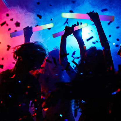 LED Foam Glow Sticks Bulk Party Favors with RGB, Single-Color and Personalized Options for Weddings, Birthdays, Concerts and Christmas