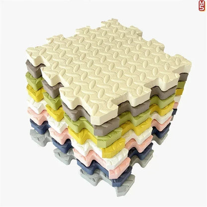 Modular Baby Floor Padding Tiles, 30 cm Interlocking Squares with 2.5 cm Thickness in 1, 4, 6 or 8-Piece Options for Supervised Nursery Play