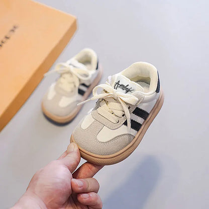 Kids' German Trainer Sneakers with Soft Soles, Anti-Slip Low-Top Casual Shoes for Boys and Girls, Spring and Fall Everyday Wear