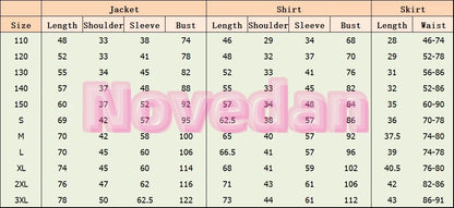 Matilda School Uniform Costume for Girls and Women, Grey Blazer and Dark Skirt with Striped Tie for Musical Cosplay and Halloween Parties