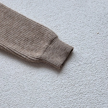 Kids Ribbed Turtleneck Sweater for Boys and Girls, Long Sleeve Knit Pullover in Beige, Brown or Black for Spring and Fall Layering, Sizes 12M-6T