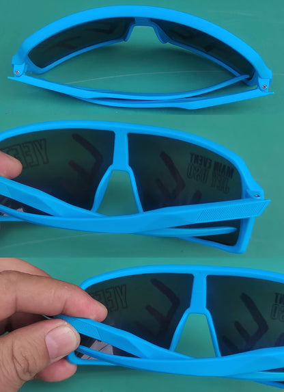 YEET Graphic Sunglasses with Jey Uso Main Event Lettering, Colorful Shield-Style Fan Shades in Children's and Adult Options for Party Outfits